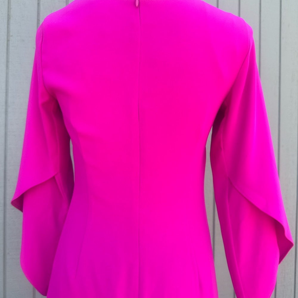 Laundry By Shelli Segal Pink Sheath Dress with Bell Sleeves - Picture 12 of 14